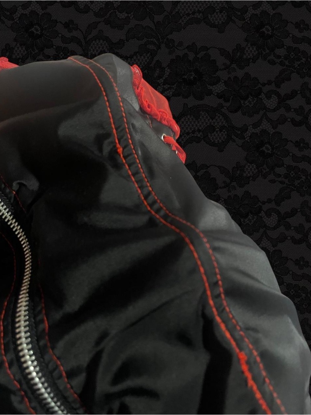 Tripp nyc Black and Red Lace-Up Corset Top - Picture 5 of 5